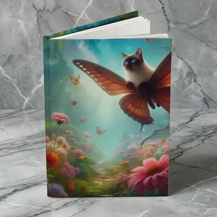 Siamese Cat Butterfly Wings Fantasy Forest