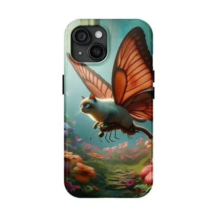 Siamese Butterfly Cat Flying Enchanted Forest