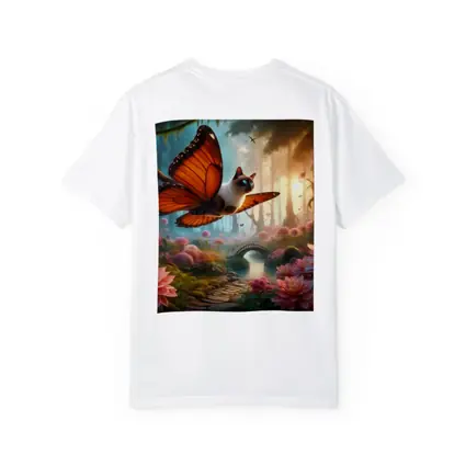 Siamese Cat Butterfly Wings Fantasy Forest