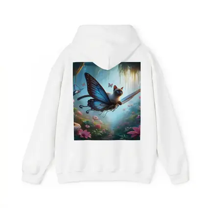 Siamese Cat Butterfly Wings Fantasy Forest