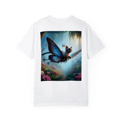 Siamese Cat Butterfly Wings Fantasy Forest