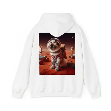 Birman Cat Astronaut On Mars Surface