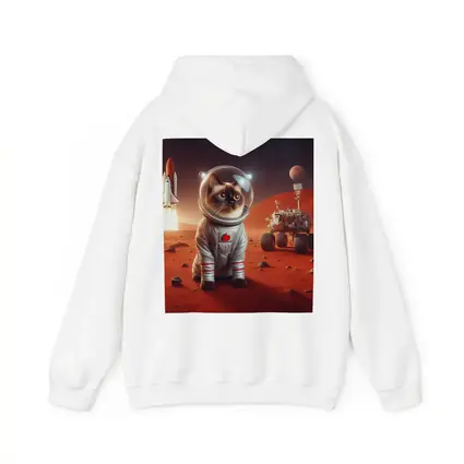 Siamese Cat Astronaut On Mars Surface