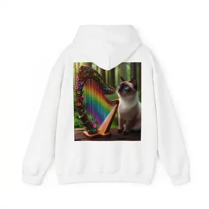 Siamese Cat Rainbow Harp Forest Scene