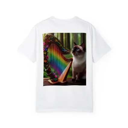 Siamese Cat Rainbow Harp Forest Scene