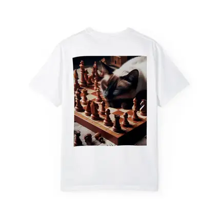 Siamese Cat Sleeping on Chess Board