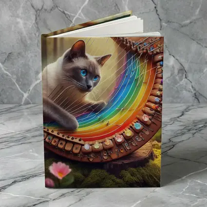 Siamese Cat Rainbow Harp Forest Setting