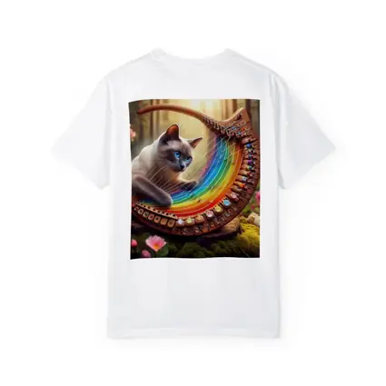 Siamese Cat Rainbow Harp Forest Setting