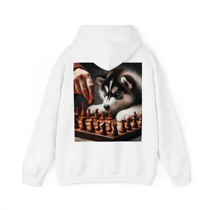 Siberian Husky Puppy Playing Chess Game