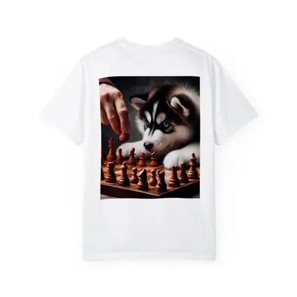 Siberian Husky Puppy Playing Chess Game