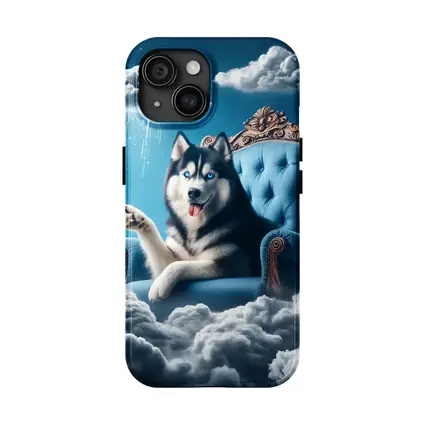 Husky Dog Wizard Magic Wand Sky Throne