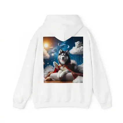 Siberian Husky Wizard Cape Stars Sky