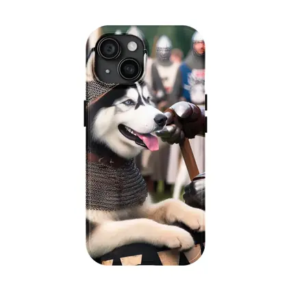 Siberian Husky Knight Chainmail Medieval Battle
