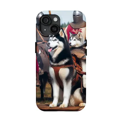 Siberian Husky Dogs Medieval Knights Fantasy
