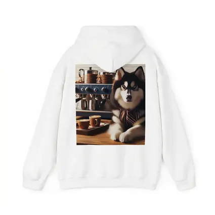 Siberian Husky Barista Espresso Machine Coffee Shop