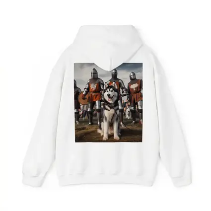 Siberian Husky With Medieval Knights Outdoor
