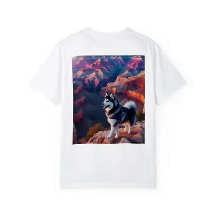 Siberian Husky Standing Grand Canyon Overlook