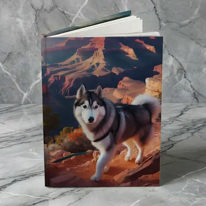 Siberian Husky Grand Canyon Desert Landscape