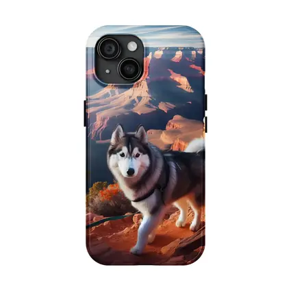 Siberian Husky Grand Canyon Desert Landscape