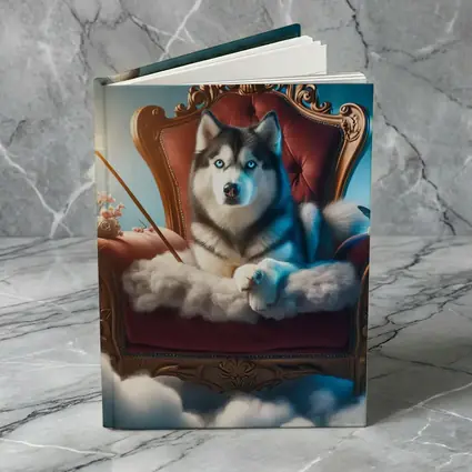 Siberian Husky Throne Clouds Fantasy Sky