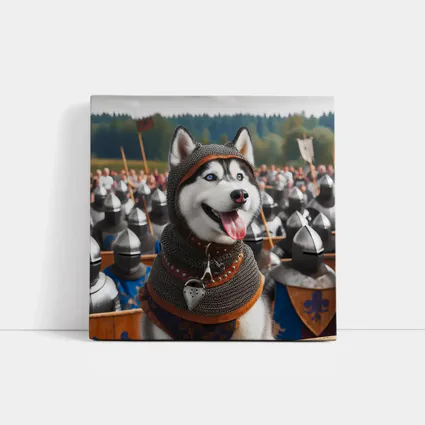 Siberian Husky Knight Chainmail Medieval Army