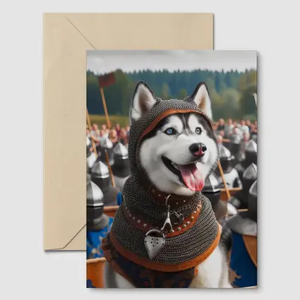 Siberian Husky Knight Chainmail Medieval Army