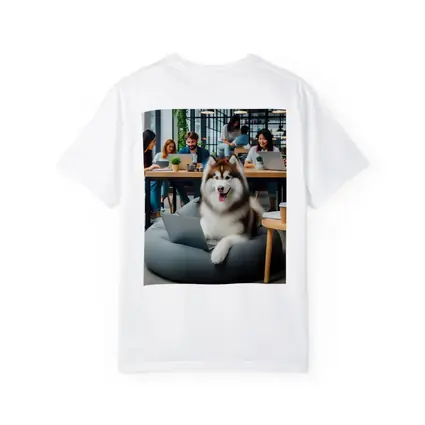Alaskan Malamute Working Laptop Coworking Office
