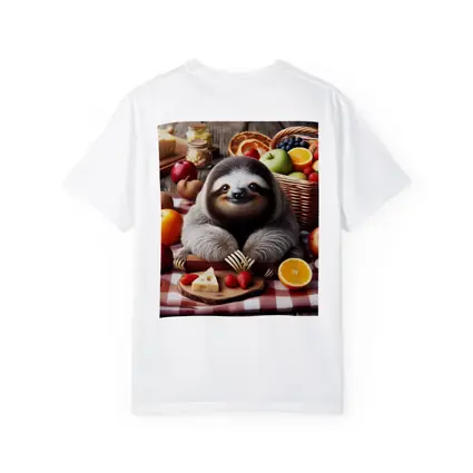 Cute Sloth Picnic Fruits Cheese Basket