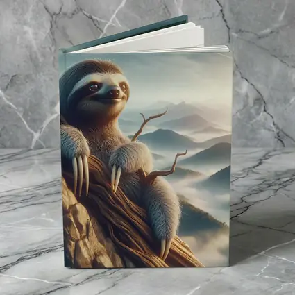 Sloth Clinging Rocky Cliff Mountain Mist