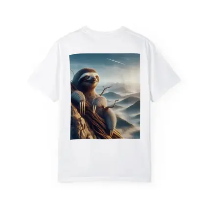 Sloth Clinging Rocky Cliff Mountain Mist