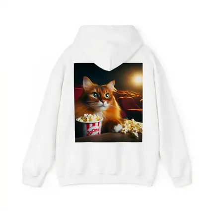 Somali Cat Watching Movie Theater Popcorn