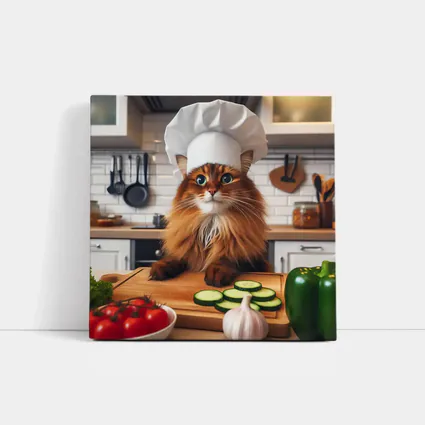 Somali Cat Chef Hat Kitchen Cooking