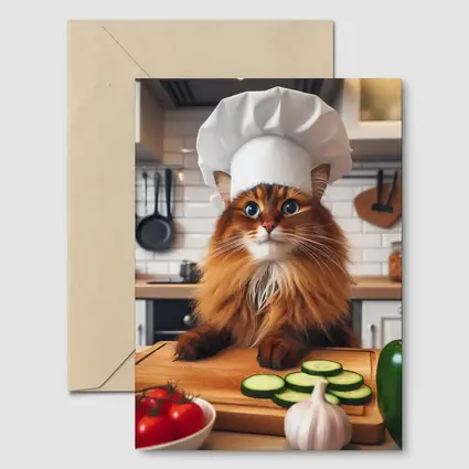 Somali Cat Chef Hat Kitchen Cooking