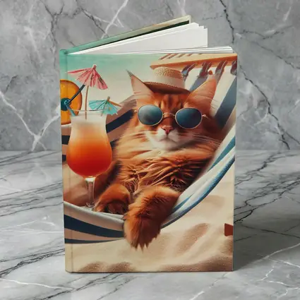 Somali Cat Relaxing Beach Hammock Summer