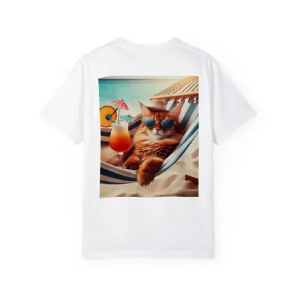 Somali Cat Relaxing Beach Hammock Summer