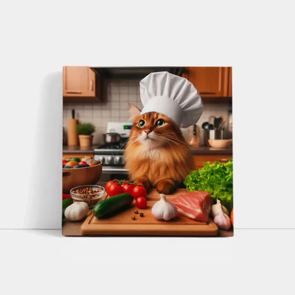 Somali Cat Chef Hat Kitchen Cooking