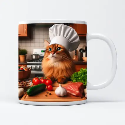 Somali Cat Chef Hat Kitchen Cooking