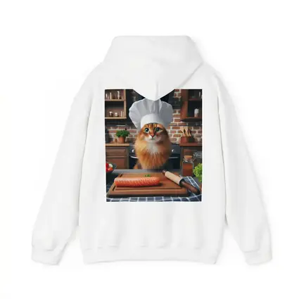 Somali Cat Chef Cooking Kitchen Scene