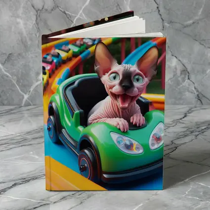 Sphynx Cat Riding Roller Coaster Amusement Park