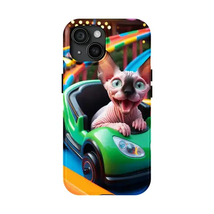 Sphynx Cat Riding Roller Coaster Amusement Park