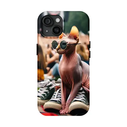 Sphynx Cat Sunglasses Concert Festival Crowd
