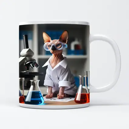 Sphynx Cat Scientist Lab Coat Laboratory