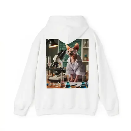 Sphynx Cat Scientist In Laboratory Setting