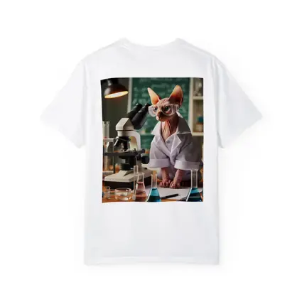 Sphynx Cat Scientist In Laboratory Setting