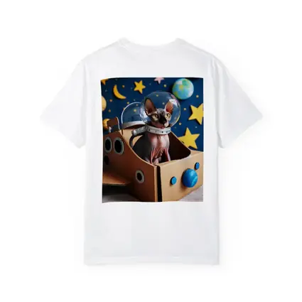 Sphynx Cat Astronaut Cardboard Rocket Space