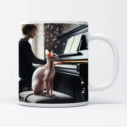 Sphynx Cat Listening to Piano Music