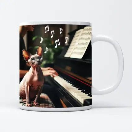 Sphynx Cat Listening To Piano Music