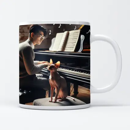 Sphynx Cat Listening To Piano Music
