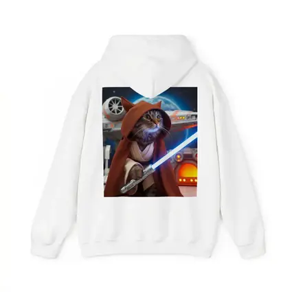 Jedi Cat With Lightsaber Space Background