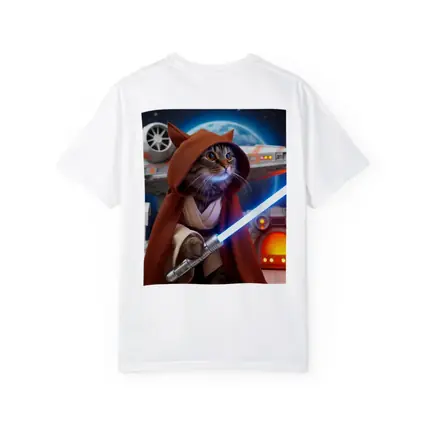 Jedi Cat With Lightsaber Space Background